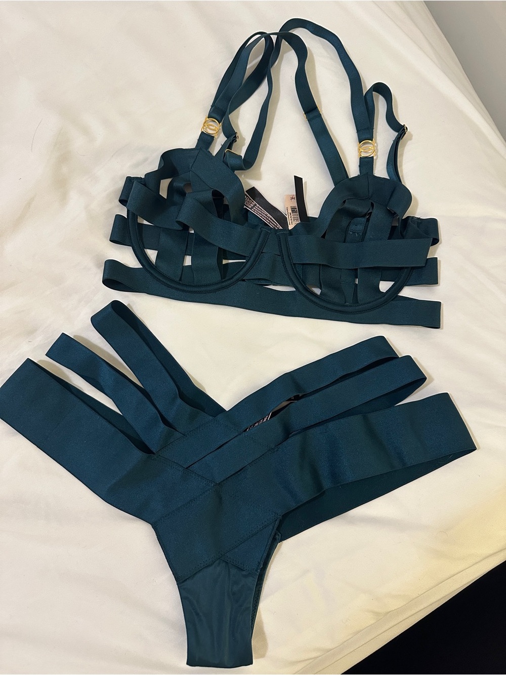 Victoria’s Secret Caged Bra Thong Set